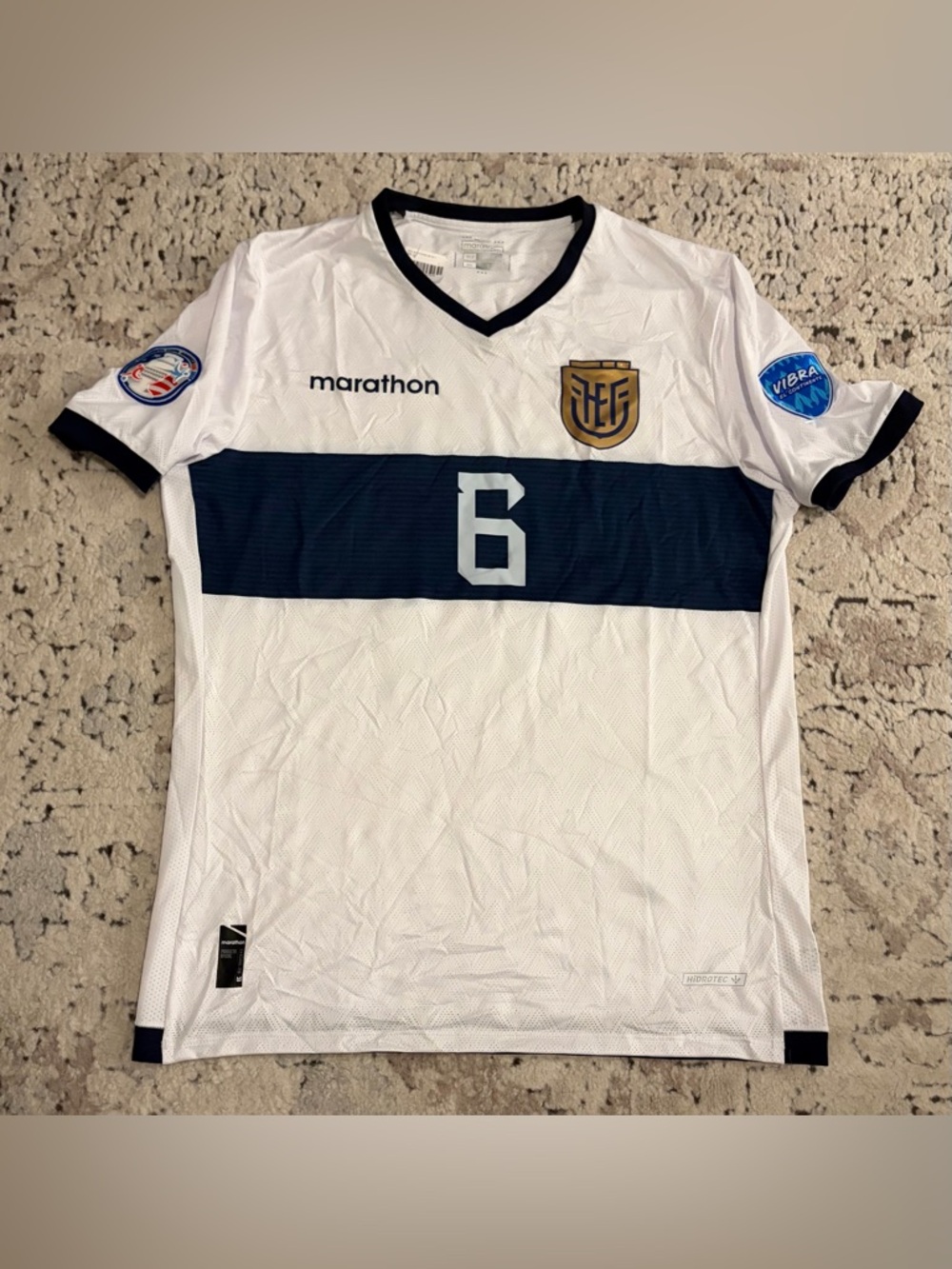 Marathon Authentic Ecuador Copa America 2024 Willian Pacho Jersey Men’s Sz: L